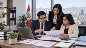 Equipo contable revisando información financiera sobre el PCGE 2026