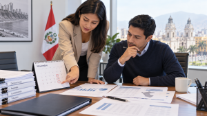 Profesionales revisando documentación de precios de transferencia para el Reporte Local 2025 de SUNAT